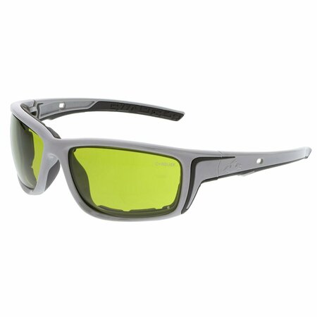 MCR SAFETY Glasses, Swagger SR5 Gray Frame, 2.0 IR MAX6, 12PK SR5220PF